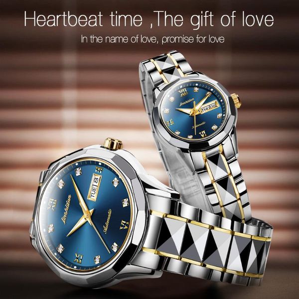 wristwatches jsdun ladies automatic mechanical watch couple stainless steel sapphire simple men's waterproof assistir casal, Slivery;brown
wristwatches jsdun ladies automatic mechanical watch couple stainless steel sapphire simple men's waterproof assistir casal, Slivery;brown