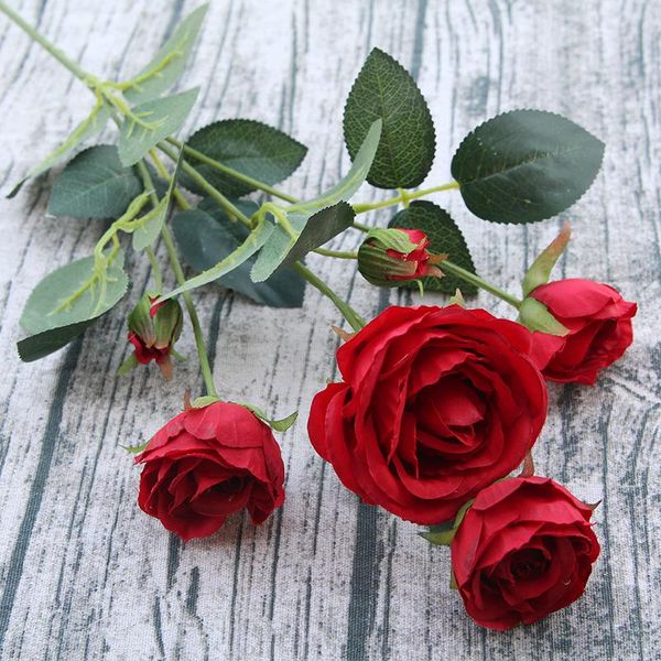 decorative flowers & wreaths artificial roses flower wedding bridal fake bouquet home office table desk6 heads silk
decorative flowers & wreaths artificial roses flower wedding bridal fake bouquet home office table desk6 heads silk