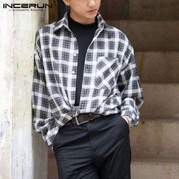 new 2021 men plaid shirt turn down collar long sleeve loose streetwear blouse button korean style pockets camisa masculina incerun 7 bnnz, White
new 2021 men plaid shirt turn down collar long sleeve loose streetwear blouse button korean style pockets camisa masculina incerun 7 bnnz, White