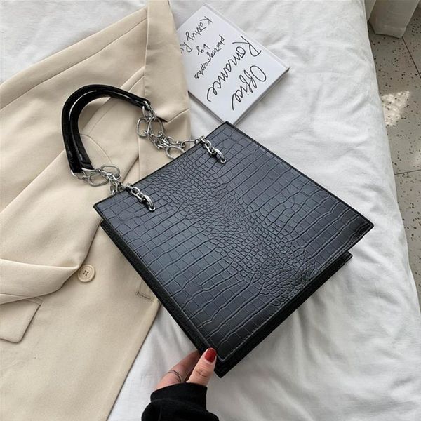 shoulder bags crocodile pattern chain handle tote for women simple large capacity pu work female 2021 bag trend sac
shoulder bags crocodile pattern chain handle tote for women simple large capacity pu work female 2021 bag trend sac