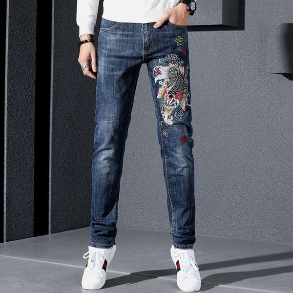 new fashion brand embroidered jeans in autumn and winterwinter, Blue
new fashion brand embroidered jeans in autumn and winterwinter, Blue