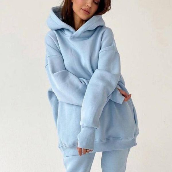 women's two piece pants sport two-piece solid color long-sleeved hoodie sweatshirt sweatpants women hoodies fashion casual sportswear a, White
women's two piece pants sport two-piece solid color long-sleeved hoodie sweatshirt sweatpants women hoodies fashion casual sportswear a, White