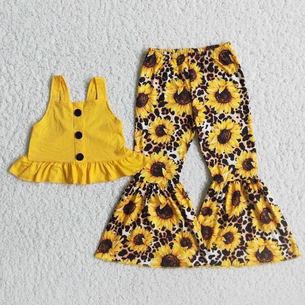 clothing sets wholesale baby girl kids fashion yellow sunflower tie dye shirt flower striped bells pants children boutique outfit set, White
clothing sets wholesale baby girl kids fashion yellow sunflower tie dye shirt flower striped bells pants children boutique outfit set, White