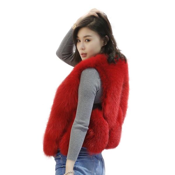 women's fur & faux winter genuine vest full pelt gilet warm luxury natural waistcoat, Black
women's fur & faux winter genuine vest full pelt gilet warm luxury natural waistcoat, Black
