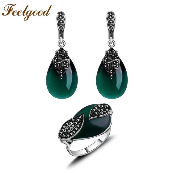 earrings & necklace feelgood vintage jewellery set antique silver color fashion water drop green natural stone opal jewelry sets for women g
earrings & necklace feelgood vintage jewellery set antique silver color fashion water drop green natural stone opal jewelry sets for women g