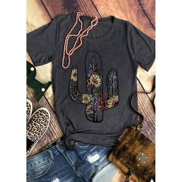 color cactus print women is fashion word 3d printing short slim t-shirt summer casual round neck short short sleeve t-shirt, White
color cactus print women is fashion word 3d printing short slim t-shirt summer casual round neck short short sleeve t-shirt, White