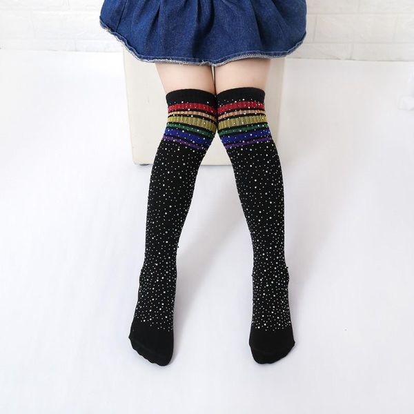 footies child girls cute stockings kids striped print rhinestone design long socks infant children cotton casual soft warmer, Blue
footies child girls cute stockings kids striped print rhinestone design long socks infant children cotton casual soft warmer, Blue