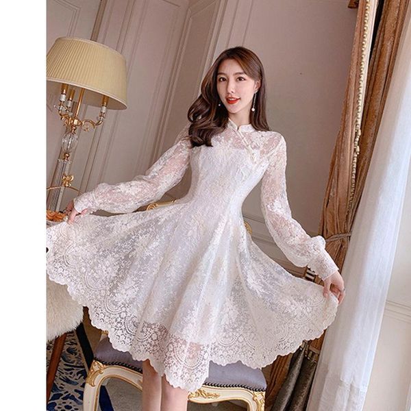 casual dresses women french style designer party dress elegant fairy long sleeve vintage chiffon women's clothing autumn, Black;gray
casual dresses women french style designer party dress elegant fairy long sleeve vintage chiffon women's clothing autumn, Black;gray
