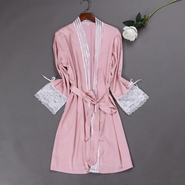 women's sleepwear lace trim robe lady kimono bath gown loose bathrobe satin summer bride bridesmaid wedding morning nightgown negligee, Black;red
women's sleepwear lace trim robe lady kimono bath gown loose bathrobe satin summer bride bridesmaid wedding morning nightgown negligee, Black;red