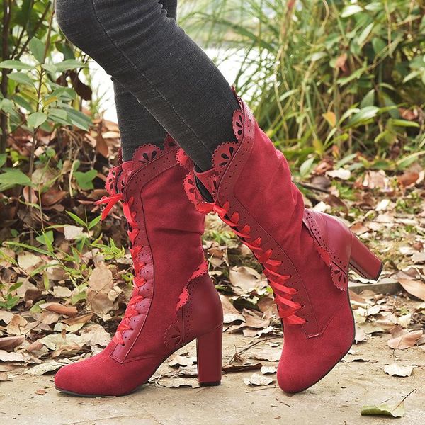 boots 2021 women lace women's high heel middle tube botas zapatos mujer retro leather winter shoes booties cowboy, Black
boots 2021 women lace women's high heel middle tube botas zapatos mujer retro leather winter shoes booties cowboy, Black