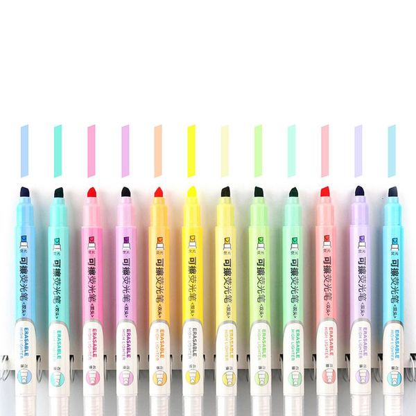 highlighters 6 colors erasable pastel markers dual tip fluorescent pen for art drawing doodling marking school office stationery, Black;red
highlighters 6 colors erasable pastel markers dual tip fluorescent pen for art drawing doodling marking school office stationery, Black;red