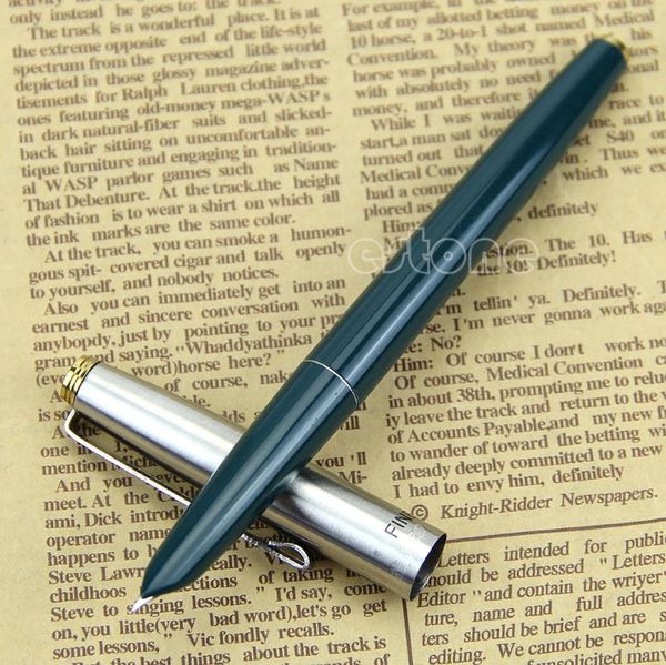 green hero 329 stainless cap fountain pens nice gift q1jc