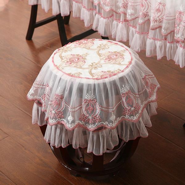 chair covers dia30cm lace embroidery thickened round stool cover small non-slip seat mat cushion
chair covers dia30cm lace embroidery thickened round stool cover small non-slip seat mat cushion