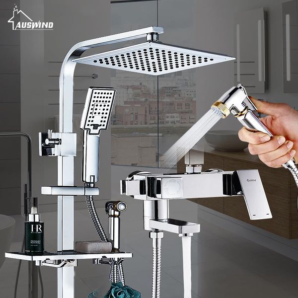 bathroom shower faucet and cold mixer brass finish bathroom tap bathtub thermostatic shower mixer with toilet bidet
bathroom shower faucet and cold mixer brass finish bathroom tap bathtub thermostatic shower mixer with toilet bidet