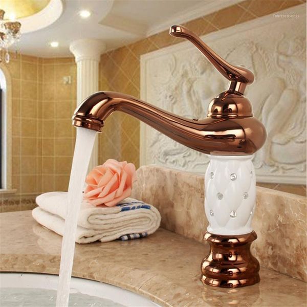 bathroom basin faucets solid brass & diamonds sink mixer cold single handle deck mounted lavatory taps rose gold/white1
bathroom basin faucets solid brass & diamonds sink mixer cold single handle deck mounted lavatory taps rose gold/white1