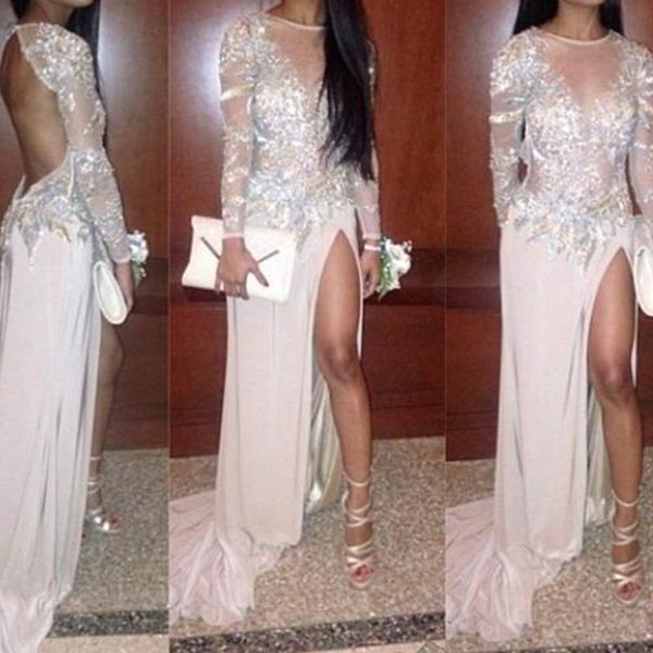 party dresses 2021 long prom high side split sleeve open back gowns with sweep train custom made, White;black
party dresses 2021 long prom high side split sleeve open back gowns with sweep train custom made, White;black