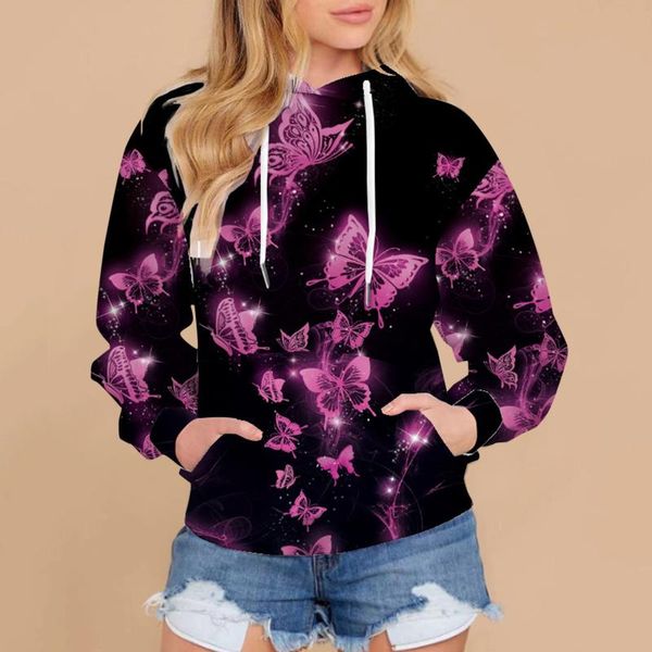 women's hoodies & sweatshirts butterfly print for women ladies casual vintage hooded long-sleeved sports pullover streetwear bluzy z ka, Black
women's hoodies & sweatshirts butterfly print for women ladies casual vintage hooded long-sleeved sports pullover streetwear bluzy z ka, Black