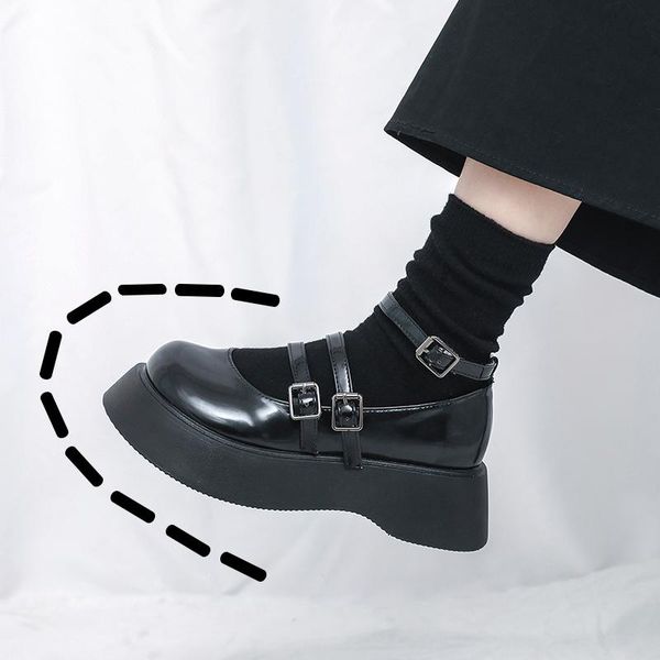 dress shoes japanese student platform leather women casual oxford loafers thick bottom ladies wedge lolita mary jane, Black
dress shoes japanese student platform leather women casual oxford loafers thick bottom ladies wedge lolita mary jane, Black