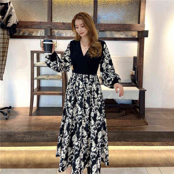 new 2020 autumn winter knitted women dress one piece high waist retro patchwork floral dot flared dress woman elegant knit dress g1214, Black;gray
new 2020 autumn winter knitted women dress one piece high waist retro patchwork floral dot flared dress woman elegant knit dress g1214, Black;gray