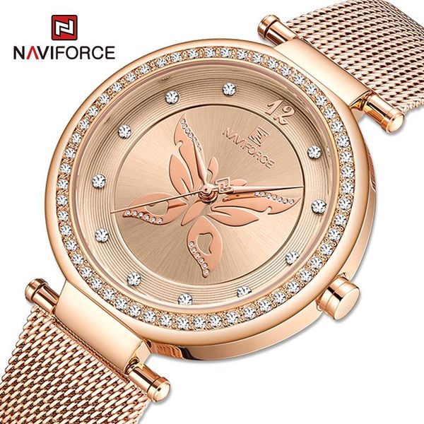 wristwatches direct selling 2021 naviforce women's watch fashion elegant of butterfly graphics with diamonds quartz ladies watches, Slivery;brown
wristwatches direct selling 2021 naviforce women's watch fashion elegant of butterfly graphics with diamonds quartz ladies watches, Slivery;brown