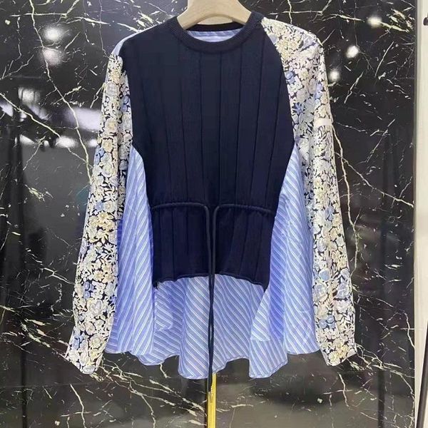 women's sweaters 2021 autumn winter pullovers women vintage floral print knitting patchwork long sleeve blue grey jumpers, White;black
women's sweaters 2021 autumn winter pullovers women vintage floral print knitting patchwork long sleeve blue grey jumpers, White;black