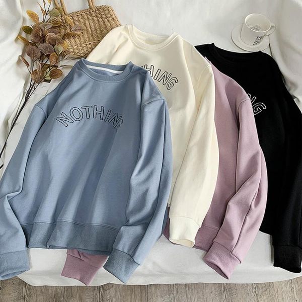 women's hoodies & sweatshirts nclagen 2021 fashion letter embroidery loose casual brief sweatshirt o neck long sleeve women streetwear, Black
women's hoodies & sweatshirts nclagen 2021 fashion letter embroidery loose casual brief sweatshirt o neck long sleeve women streetwear, Black