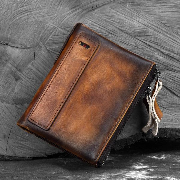 wallets men's wallet genuine leather short coin purse vintage card holder wonen large zipper carteira, Red;black
wallets men's wallet genuine leather short coin purse vintage card holder wonen large zipper carteira, Red;black