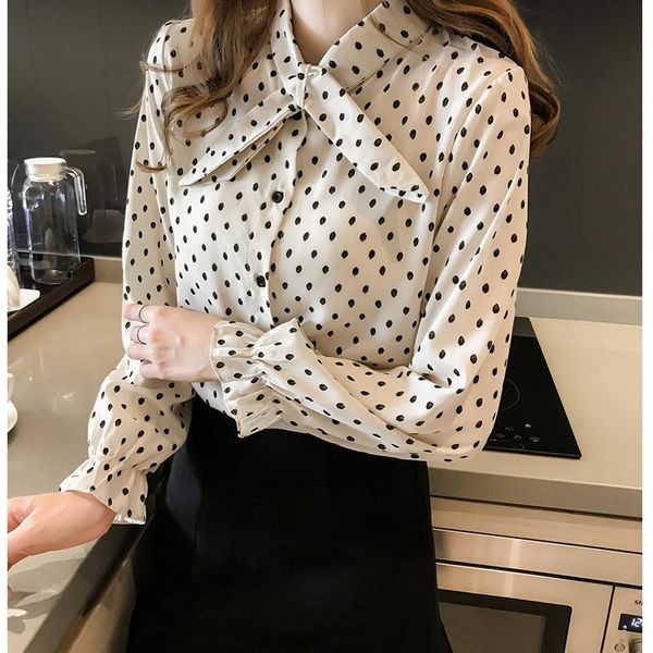 elegant blouse women dot chiffon blouse shirt long sleeve women clothing fashion and blouses plus size, White
elegant blouse women dot chiffon blouse shirt long sleeve women clothing fashion and blouses plus size, White
