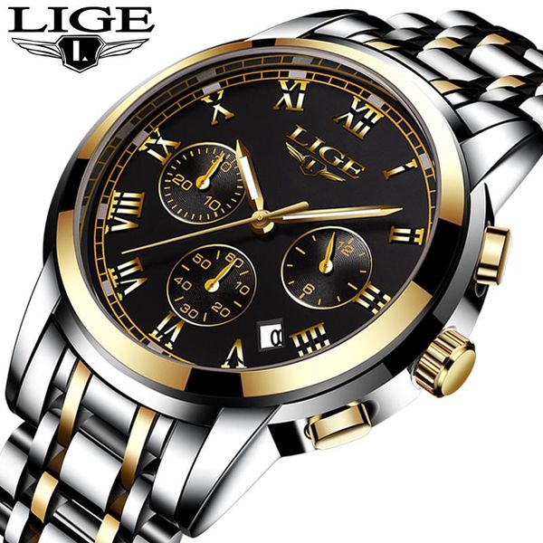 wristwatches lige watches men chronograph sports waterproof full steel quartz men's watch relogio masculino, Slivery;brown
wristwatches lige watches men chronograph sports waterproof full steel quartz men's watch relogio masculino, Slivery;brown