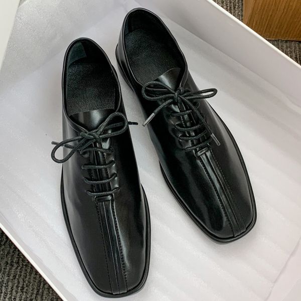 Womens genuine leather lace-up flats oxfords leisure soft comfortable casual daily single female footwear square toe shoes saleDress Shoes, Beige
Womens genuine leather lace-up flats oxfords leisure soft comfortable casual daily single female footwear square toe shoes saleDress Shoes, Beige