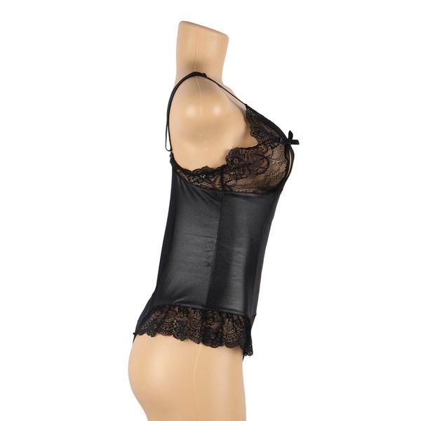 leather and lace stitching zipper sexyy teddy exquisite sexyy bodysuit women plus size erotic lingerie clubwear, Red;black
leather and lace stitching zipper sexyy teddy exquisite sexyy bodysuit women plus size erotic lingerie clubwear, Red;black