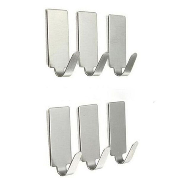 robe hooks 6pc/lot stainless steel family hanging hats bag key adhesive wall hanger for bathroom kitchen accessories
robe hooks 6pc/lot stainless steel family hanging hats bag key adhesive wall hanger for bathroom kitchen accessories