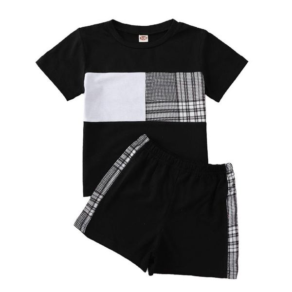 clothing sets focusnorm 2-7y summer kids boys clothes plaid patchwork short sleeve pullover t shirts shorts 2pcs, White
clothing sets focusnorm 2-7y summer kids boys clothes plaid patchwork short sleeve pullover t shirts shorts 2pcs, White