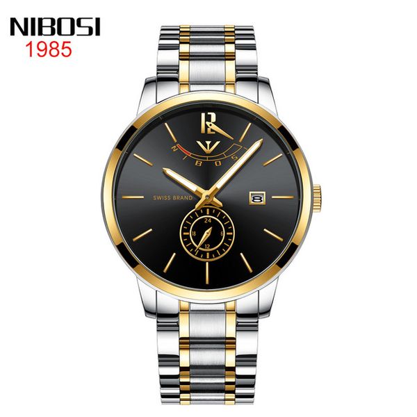 9 style nibosi watch men men's watch business waterproof students quartz watch two tone gold shell black dail 47mm, Slivery;brown
9 style nibosi watch men men's watch business waterproof students quartz watch two tone gold shell black dail 47mm, Slivery;brown