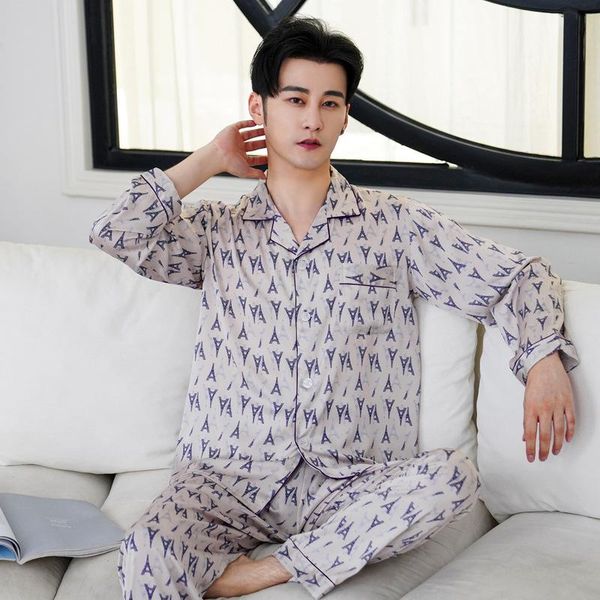 men's sleepwear pajama silk for men sleep trousers two pieces long sleeved satin set plus size pyjamas, Black;brown
men's sleepwear pajama silk for men sleep trousers two pieces long sleeved satin set plus size pyjamas, Black;brown