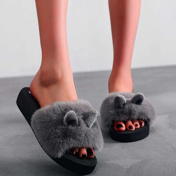 fashion indoor rabbit ear women slip-on open toe flat warm winter slipper shoes femmes chaussures women shoes #s p0828, Black
fashion indoor rabbit ear women slip-on open toe flat warm winter slipper shoes femmes chaussures women shoes #s p0828, Black