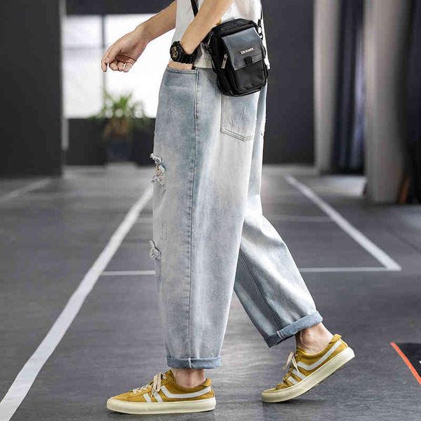 men's jeans primavera harajuku homem streetwear solto casual calças de brim do 8vft, Blue
men's jeans primavera harajuku homem streetwear solto casual calças de brim do 8vft, Blue
