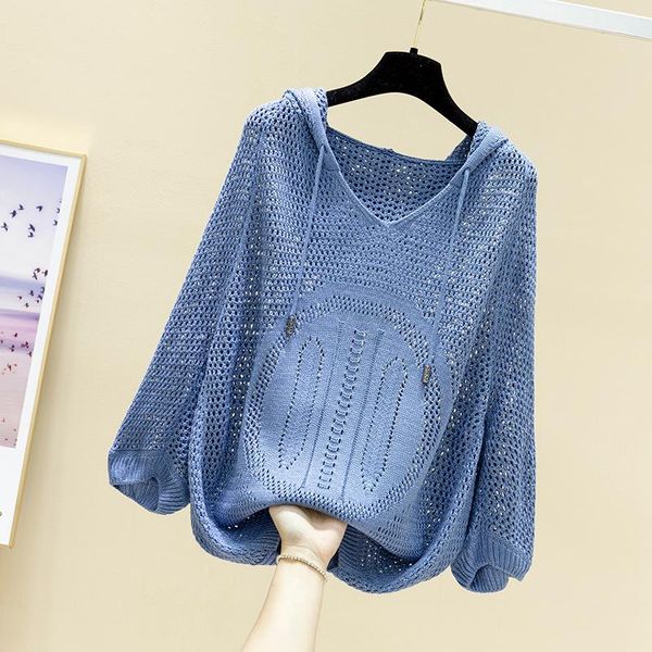 women's sweaters early spring hooded with hollow out medium sleeve thin knitted shirt loose fashion smock in 2021, White;black
women's sweaters early spring hooded with hollow out medium sleeve thin knitted shirt loose fashion smock in 2021, White;black