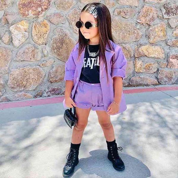 autumn fashion kids girls blazer clothing sets 2pcs purple solid long sleeve single breasted coat shorts outfits, White
autumn fashion kids girls blazer clothing sets 2pcs purple solid long sleeve single breasted coat shorts outfits, White