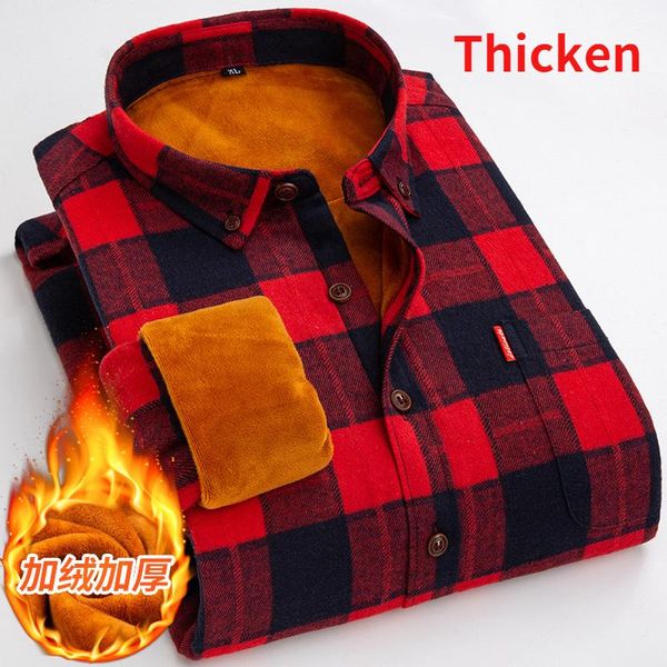 men's casual shirts luclesam men fleece plaid shirt winter mens thicken warm long sleeve jacket premium fabric, White;black 
men's casual shirts luclesam men fleece plaid shirt winter mens thicken warm long sleeve jacket premium fabric, White;black