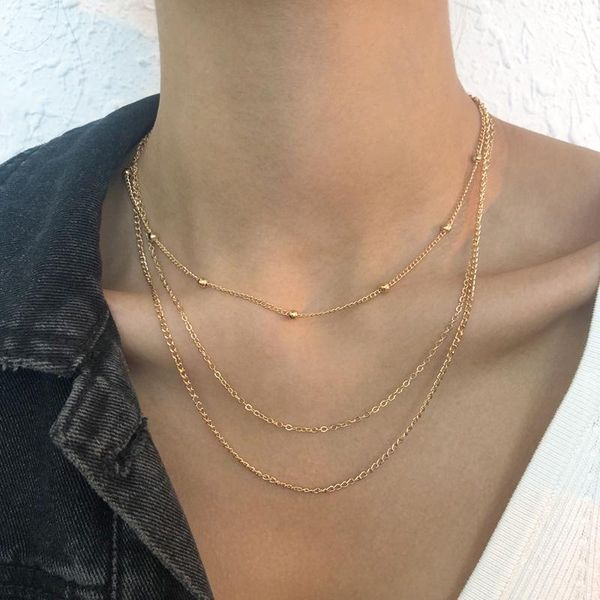 chains lalynnly women's luxury exquisite alloy color handmade gold beaded clavicle chain necklace female wholesale jewelry n9159, Silver
chains lalynnly women's luxury exquisite alloy color handmade gold beaded clavicle chain necklace female wholesale jewelry n9159, Silver