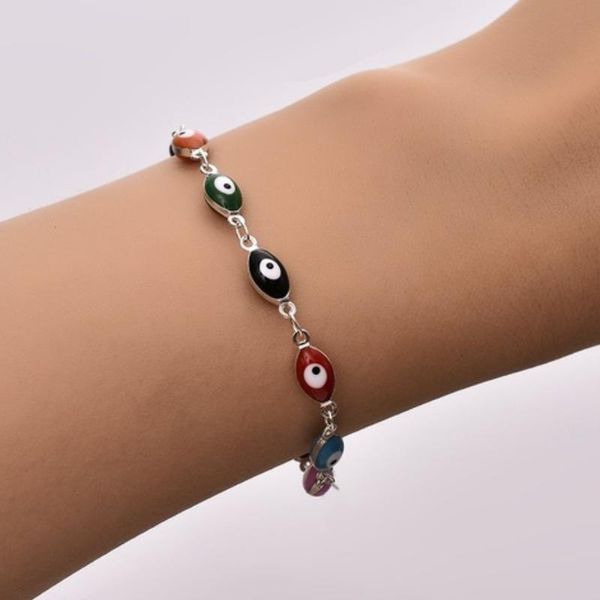 link, chain colorful fashion drip oil evil eye beads chains bracelet set bohemian women beaded vintage circle wholesale, Black
link, chain colorful fashion drip oil evil eye beads chains bracelet set bohemian women beaded vintage circle wholesale, Black