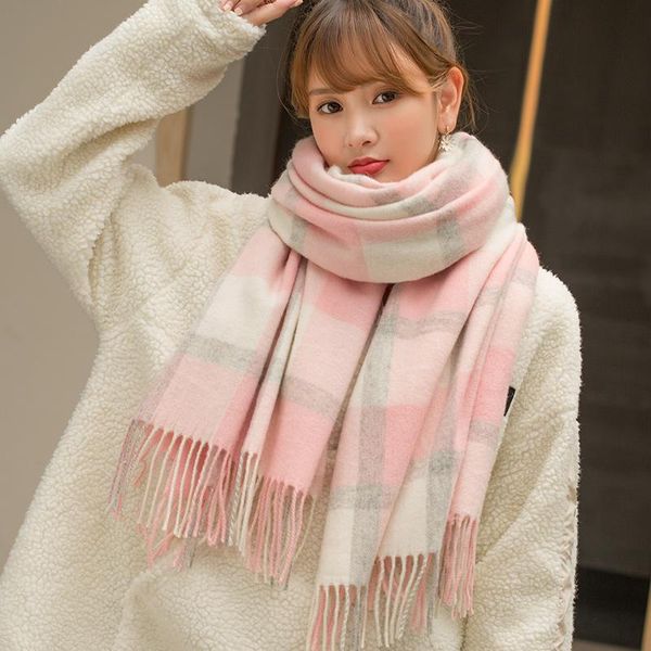 scarves wool scarf more female winter warm qiu dong han edition joker pink plaid lovely girl cashmere, Blue;gray
scarves wool scarf more female winter warm qiu dong han edition joker pink plaid lovely girl cashmere, Blue;gray