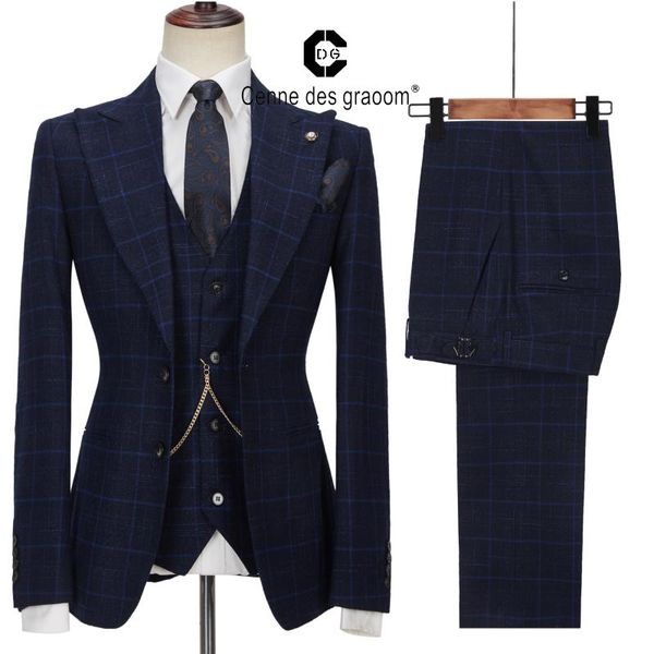 men's suits & blazers cenne des graoom men set costume homme tailor-made 3 pieces blazer vest pant fashion plaid wedding party singer g, White;black
men's suits & blazers cenne des graoom men set costume homme tailor-made 3 pieces blazer vest pant fashion plaid wedding party singer g, White;black