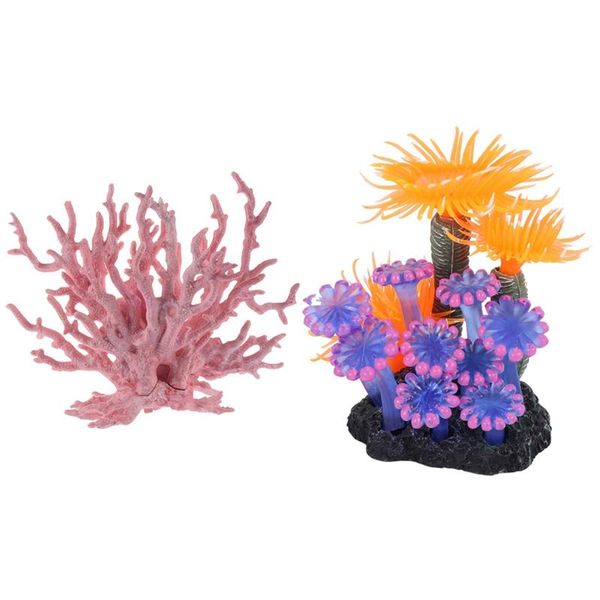 decorations 2 pcs aquarium decorations: 1 pink coral shaped decoration &1 soft artificial resin purple
decorations 2 pcs aquarium decorations: 1 pink coral shaped decoration &1 soft artificial resin purple