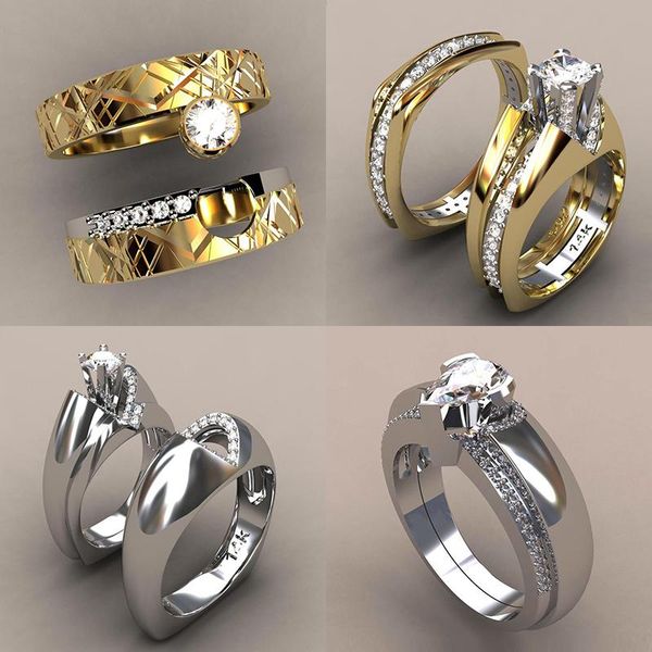 cluster rings luxury female zircon stone ring set unique style crystal gold color bridal promise engagement for women, Golden;silver
cluster rings luxury female zircon stone ring set unique style crystal gold color bridal promise engagement for women, Golden;silver