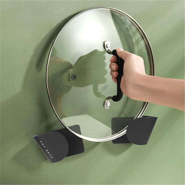 hooks & rails 3 pairs self adhesive pot lid holder wall-mounted hanging for pan cover rack kitchen utensil organizer
hooks & rails 3 pairs self adhesive pot lid holder wall-mounted hanging for pan cover rack kitchen utensil organizer