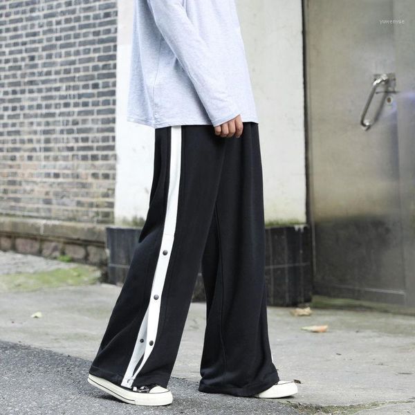 straight pants men's fashion button cotton casual track men streetwear loose hip hop trousers mens joggers sweatpants, Black
straight pants men's fashion button cotton casual track men streetwear loose hip hop trousers mens joggers sweatpants, Black