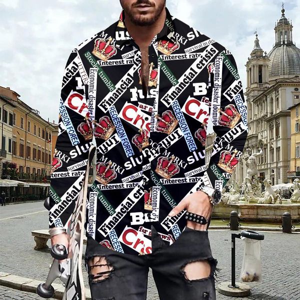 men's casual shirts 2021 mens shirt letter crown printed slim buttoned lapel autumn spring long sleeve patchwork, White;black
men's casual shirts 2021 mens shirt letter crown printed slim buttoned lapel autumn spring long sleeve patchwork, White;black