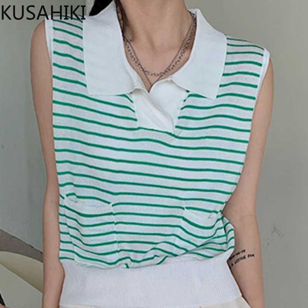 kusahiki summer hit color stripe sweater vest korean sleeveless turn-down collar pullovers causal knitted vests 6j420 210602, White
kusahiki summer hit color stripe sweater vest korean sleeveless turn-down collar pullovers causal knitted vests 6j420 210602, White